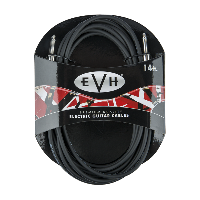 EVH Eddie Van Halen Series Electric Guitar Cable, Black, Straight Ends, 14' ft.