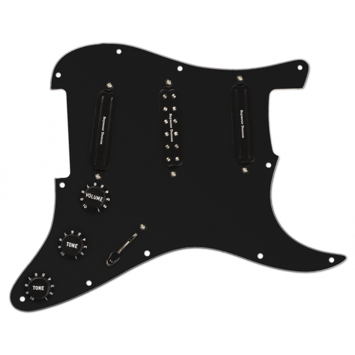 SEYMOUR DUNCAN Dave Murray Signature Prewired/Loaded BLACK Pickguard for Strat