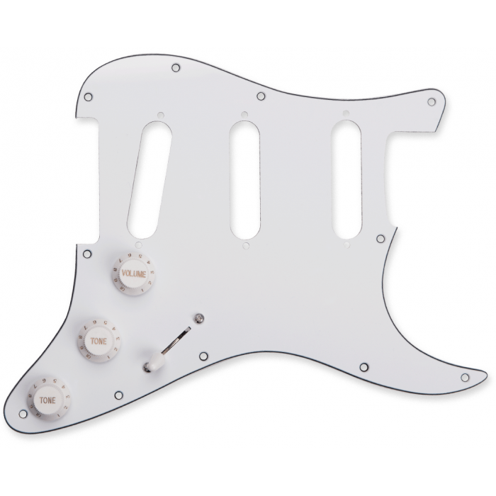 SEYMOUR DUNCAN BYOP Bring Your Own Pickups Prewired WHITE Pickguard for Strat