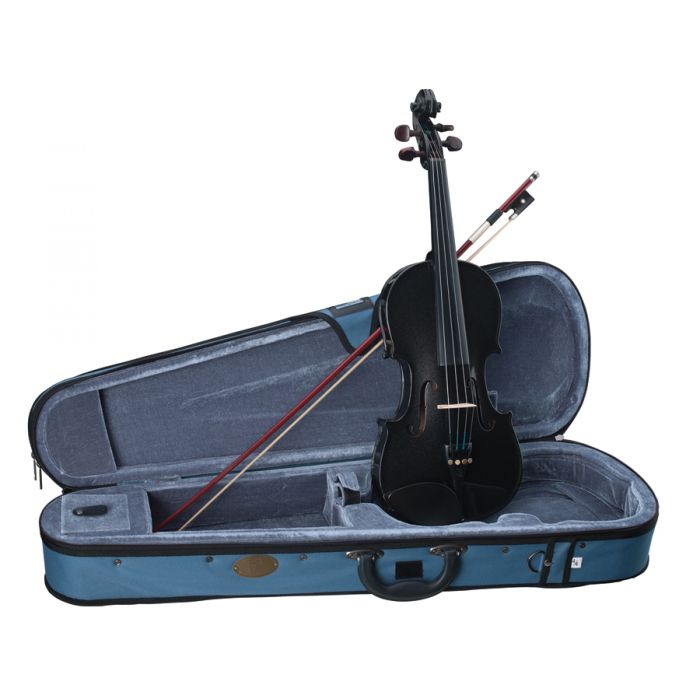 Stentor Harlequin Series 3/4 Size Violin Outfit with Case - Black
