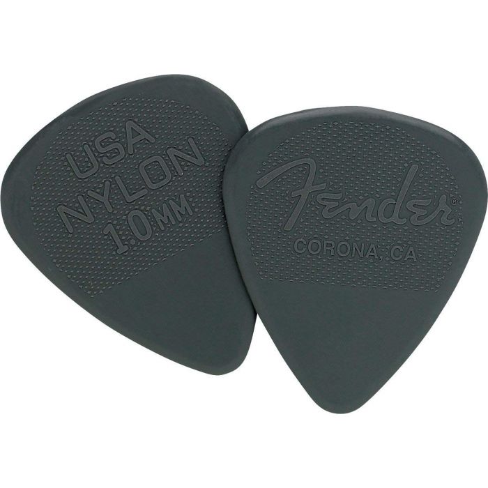 Genuine Fender Nylon Guitar Picks (12 Pack/Dozen) - 1.00mm, Gray