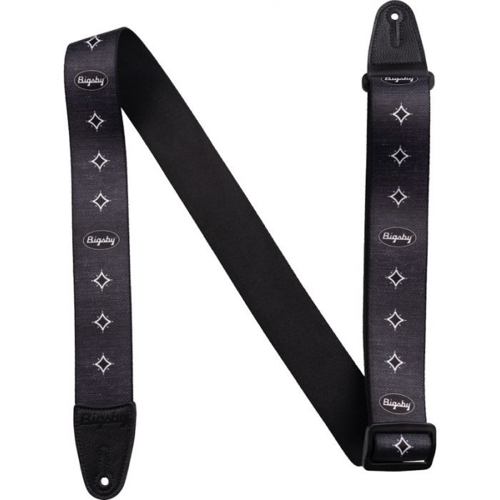 Bigsby Star Graphic Adjustable Guitar Strap, Black, 2" 180-2726-001