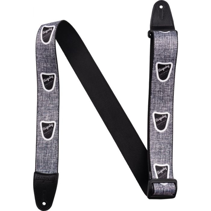Bigsby Patent Pending Adjustable Guitar Strap, Gray, 2" Wide 180-2726-005