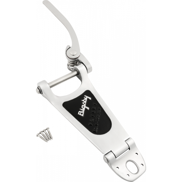 Bigsby B6 Guitar Vibrato Tailpiece, Polished Aluminum Chrome, Extra Short Hinge