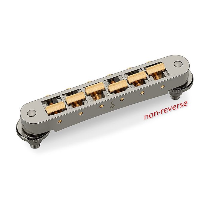 Schaller Germany GTM Tune-O-Matic Bridge with M5 Studs/Inserts, RUTHENIUM