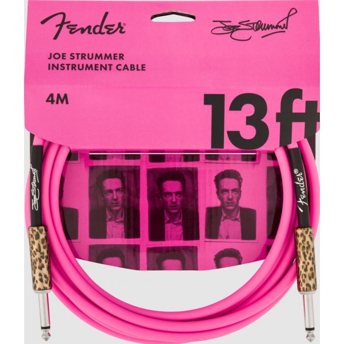 Fender Joe Strummer Signature Series 13' Instrument/Guitar Cable - Pink Leopard