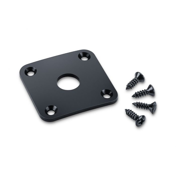 Schaller Curved Input Jack Plate for Gibson Les Paul Guitar - BLACK - 15190400