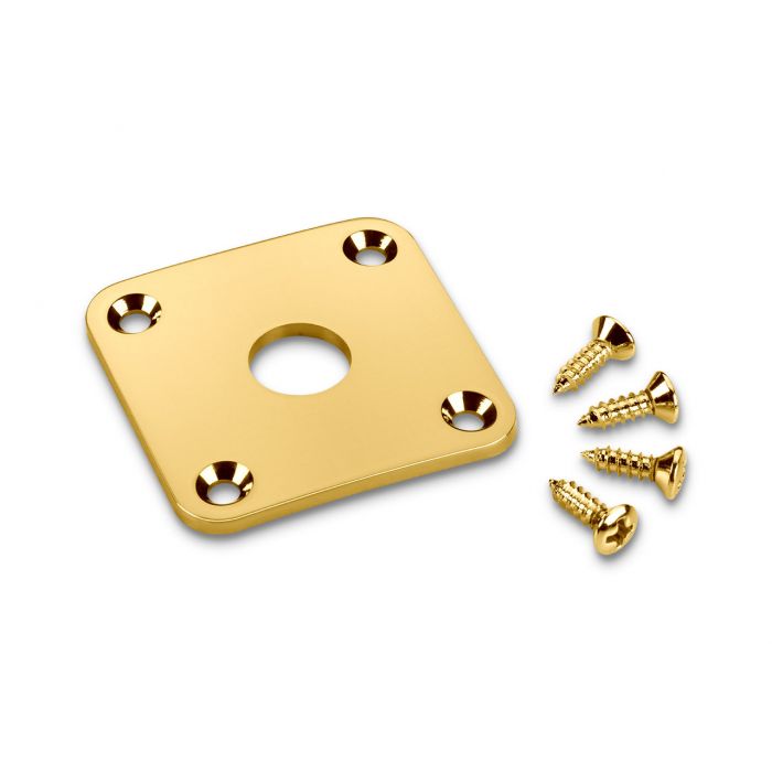 Schaller Curved Input Jack Plate for Gibson Les Paul Guitar - GOLD - 15190500