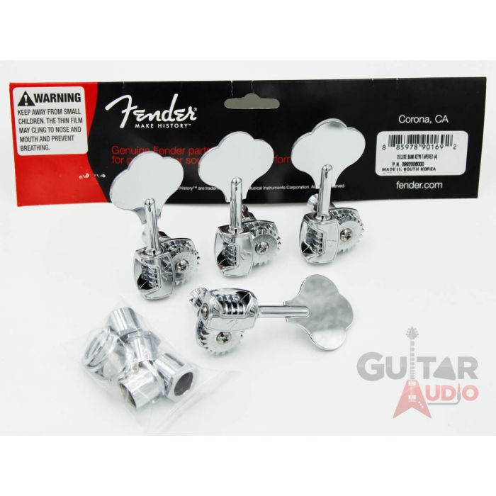 Genuine Fender Fluted American Deluxe P/Jazz Bass F Logo Tuners 099-2006-000