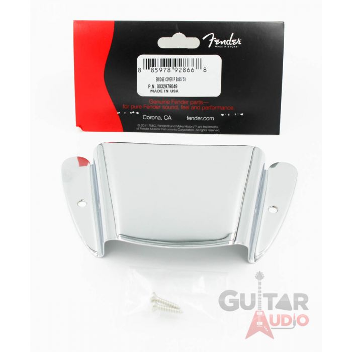 Genuine Fender '51 Tele/P Precision Bass Bridge Ashtray Cover - Chrome w/ Screws