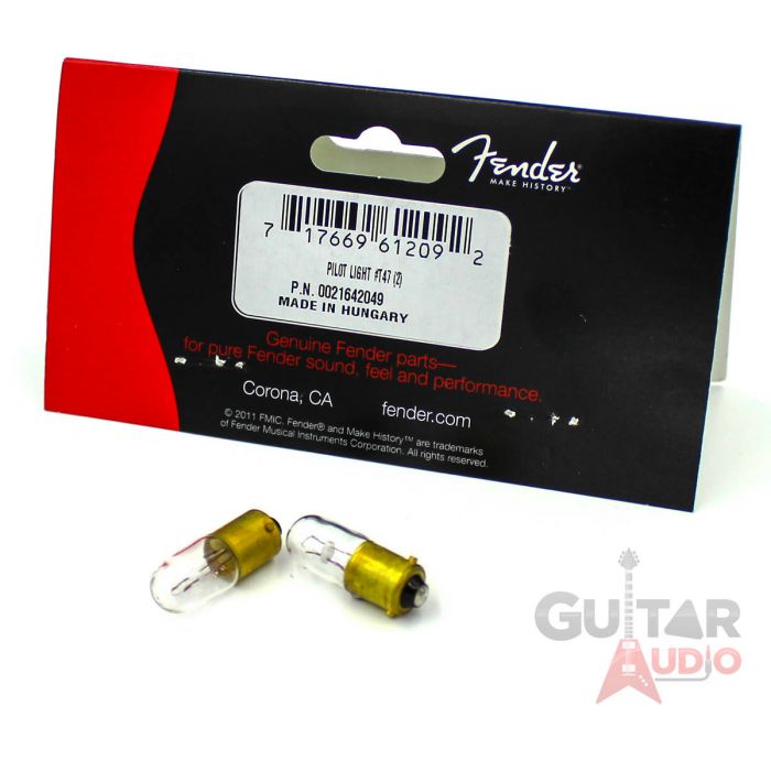 Genuine Fender T47 Replacement Amplifier/Amp Pilot Light Bulbs, Set of 2