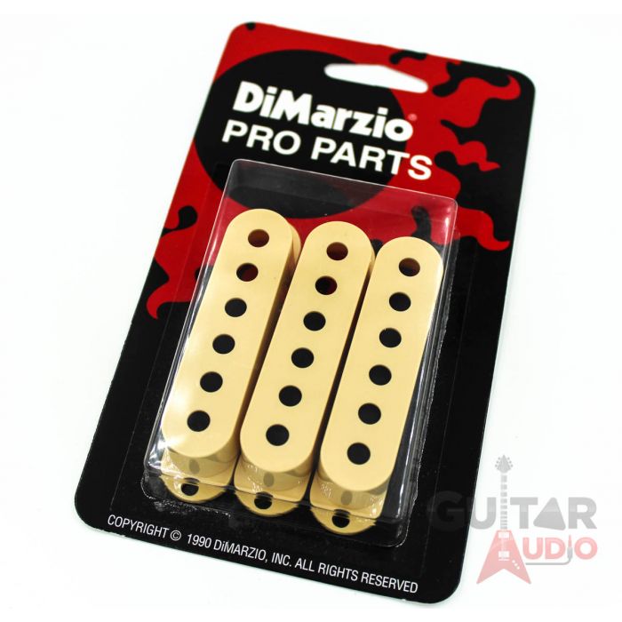 DiMarzio Pickup Covers Set of (3) for Fender Strat/Stratocaster - CREAM DM2001CR