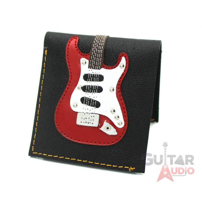 AXE HEAVEN Genuine Leather Red ST Electric Guitar Player Wallet Gift, GW-008