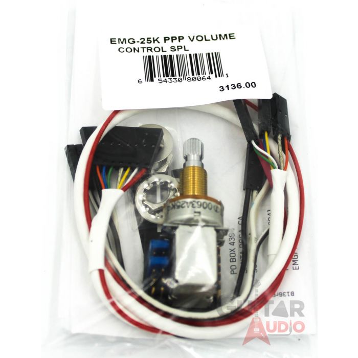 EMG 25k Solderless Push/Pull Volume Control SPLIT SHAFT Pot (3136.00)