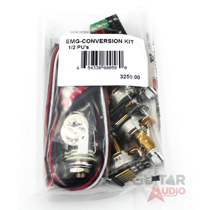 EMG 1 or 2 Pickups SHORT SHAFT Conversion Wiring Kit, (3250.00)