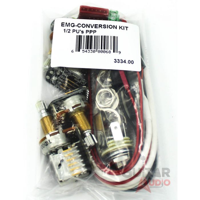 EMG 1 or 2 Pickups SHORT SHAFT Conversion Wiring Kit, PPP W/Push/Pull(3334.00)