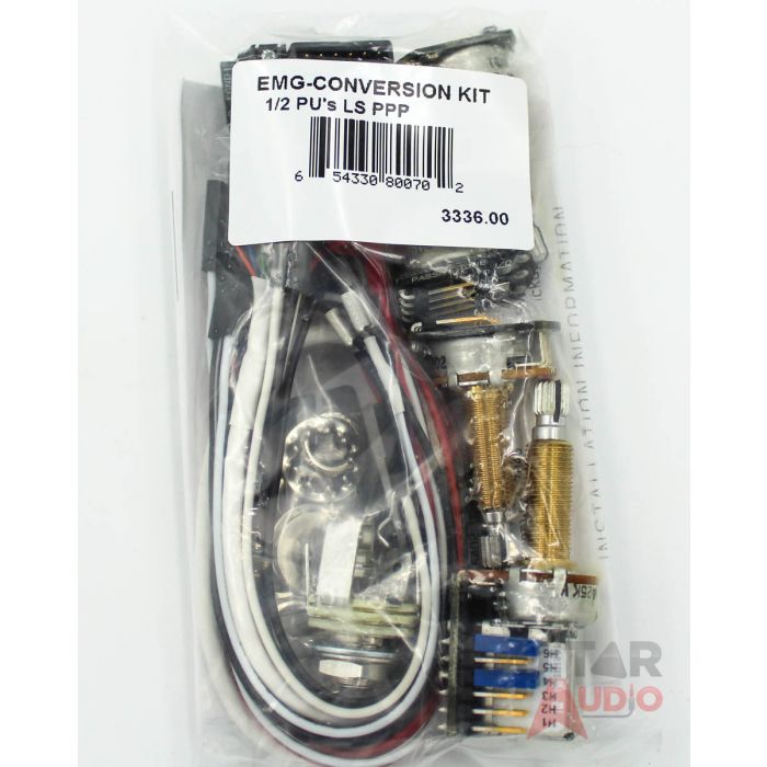 EMG 1 or 2 Pickups LONG SHAFT Conversion Wiring Kit, PPP W/Push/Pull(3336.00)