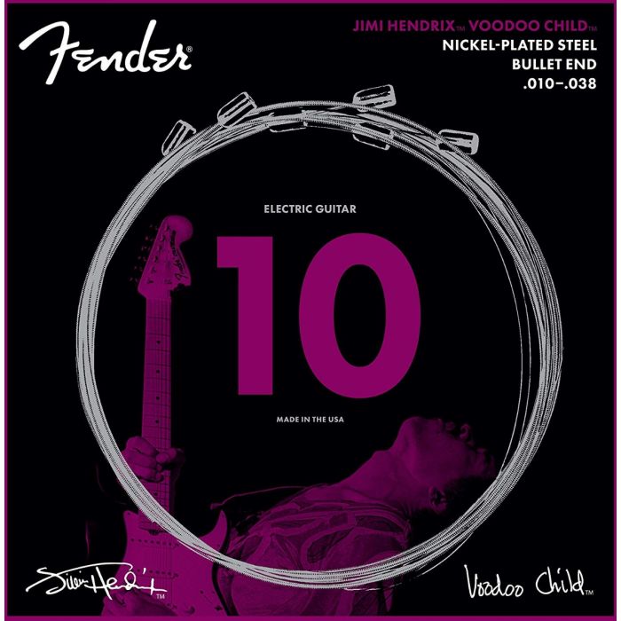 Fender Jimi Hendrix Voodoo Child BULLET-END NPS Electric Guitar Strings, 10-38