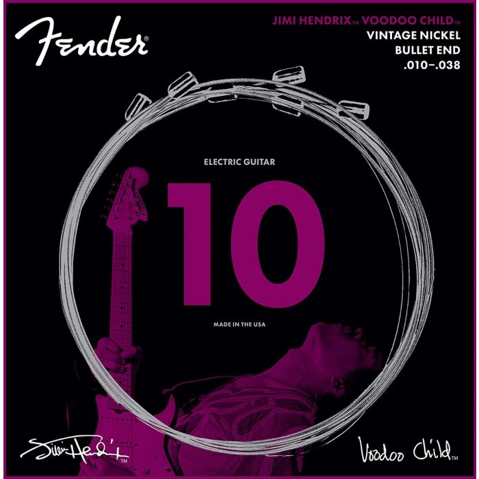 Fender Jimi Hendrix Voodoo Child BULLET-END NICKEL Electric Guitar Strings 10-38