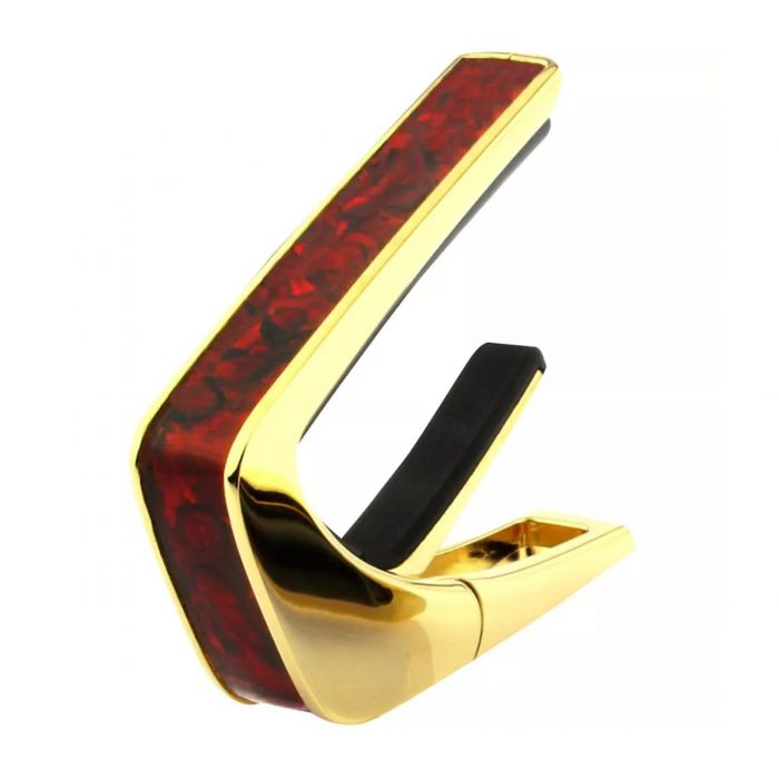 Thalia Shell Collection Guitar Capo - Crimson Paua Inlay, 24k Gold