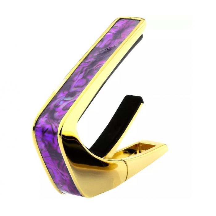 Thalia Shell Collection Guitar Capo - Purple Paua Inlay, 24k Gold