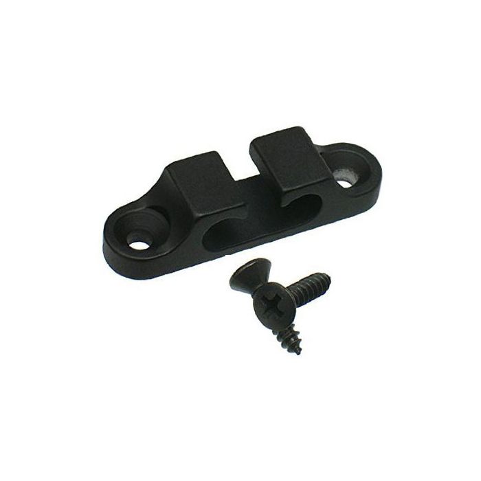 Hipshot 405100B 2-String Retainer/String Guide for Bass - BLACK with Screws