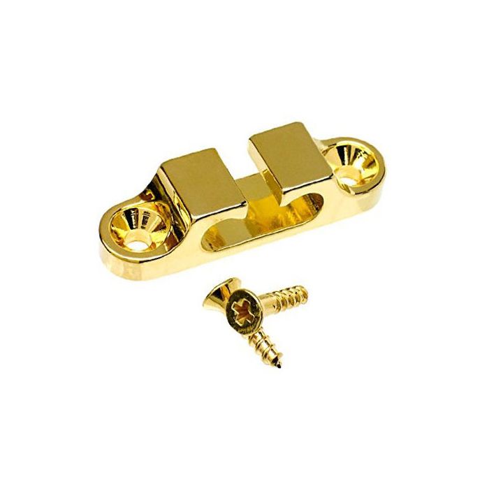 Hipshot 405100G 2-String Retainer/String Guide for Bass - GOLD with Screws