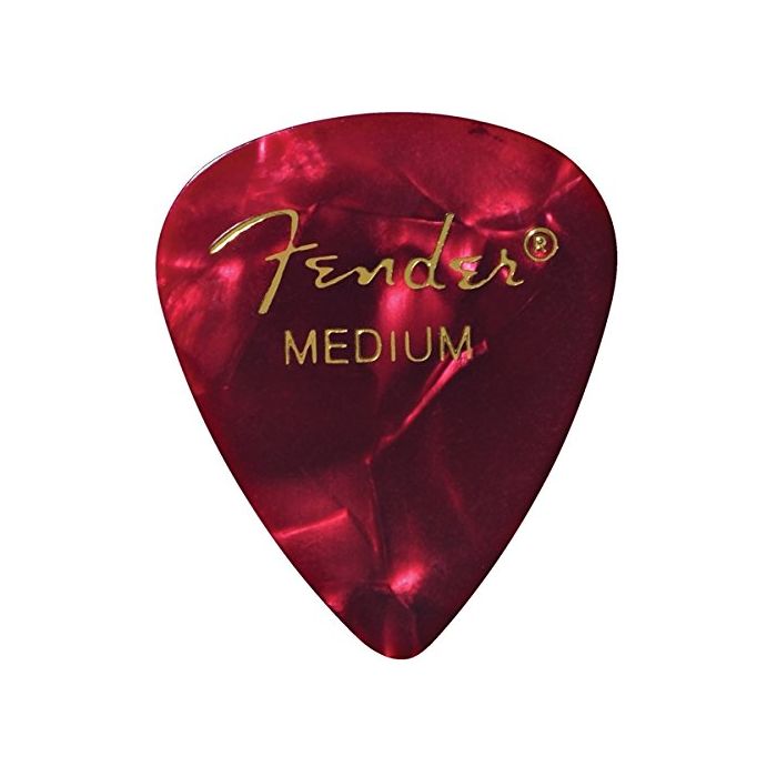 Fender 351 Premium Celluloid Guitar Picks - MEDIUM, RED MOTO - 12-Pack (1 Dozen)