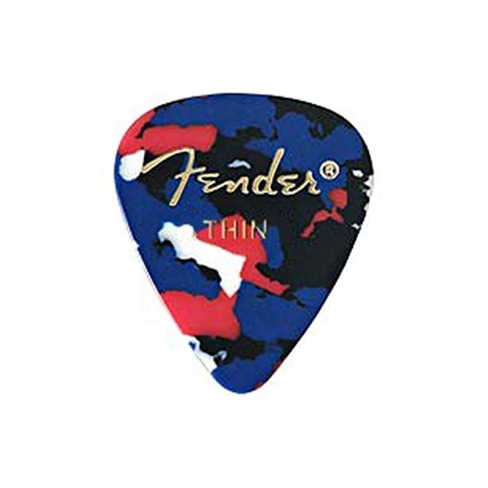 Fender 351 Classic Celluloid Guitar Picks - CONFETTI, THIN - 12-Pack (1 Dozen)