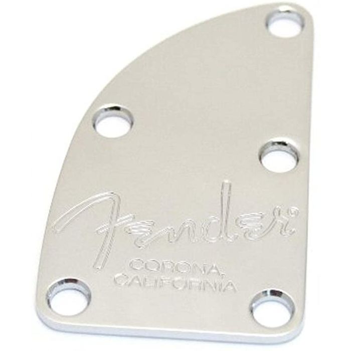 Genuine Fender Corona California American Deluxe Bass 5-Bolt Neck Plate, Chrome