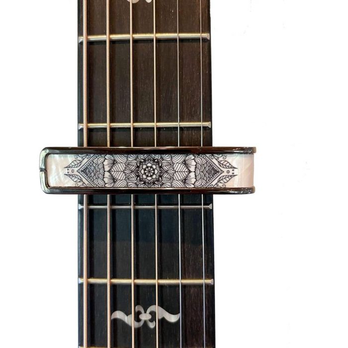 Thalia Deluxe Series Guitar Capo - Pearl Mandala, Black Chrome