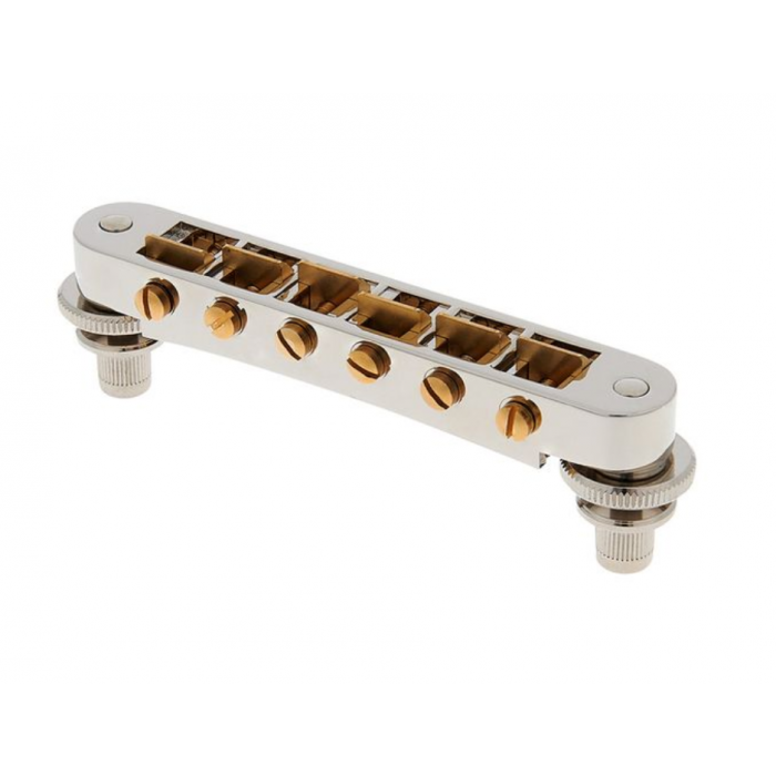 Schaller Germany GTM Tune-O-Matic Bridge w/ M5 Studs & Inserts, NICKEL