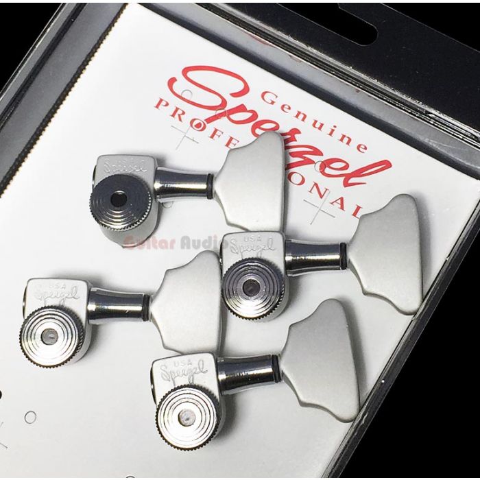 Sperzel 4-In-Line Trimlok Locking BASS Tuning Machine Pegs - SATIN CHROME