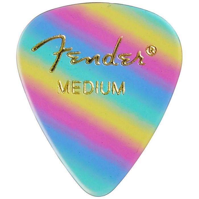 Fender 351 Premium Celluloid Guitar Picks - MEDIUM, RAINBOW - 12-Pack (1 Dozen)
