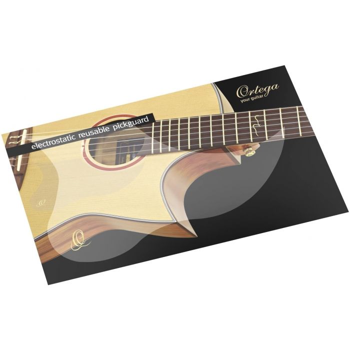 Ortega Electrostatic Reusable Acoustic Guitar Pickguard Foil, Transparent, OERP