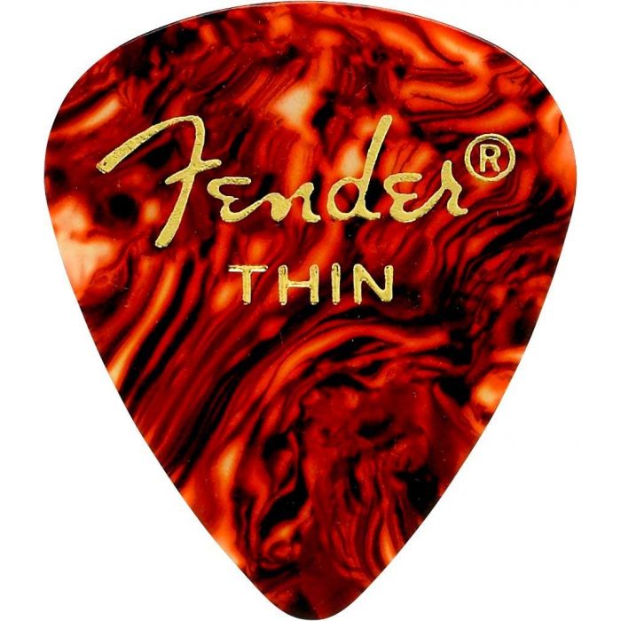 Fender 451 Classic Celluloid Guitar Picks, SHELL - THIN, 12-Pack (Dozen)