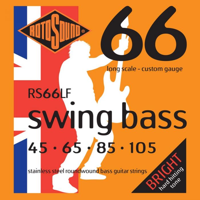 Rotosound Swing Bass 66 Stainless Steel Roundwound Bass Strings RS66LF 45-105