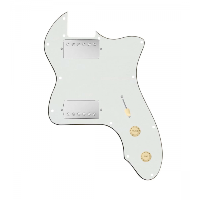 920D Custom 72 Thinline Tele Loaded Pickguard With Nickel Cool Kids Humbuckers, Aged White Knobs, and Parchment Pickguard