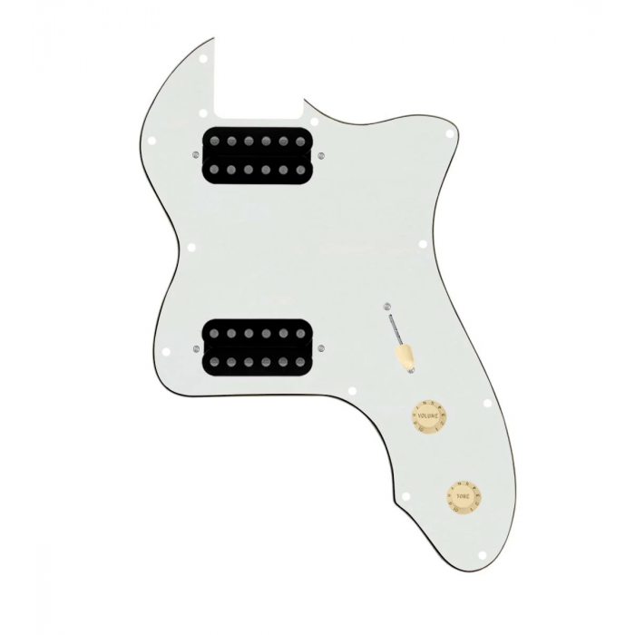 920D Custom 72 Thinline Tele Loaded Pickguard With Uncovered Cool Kids Humbuckers, Aged White Knobs, and Parchment Pickguard