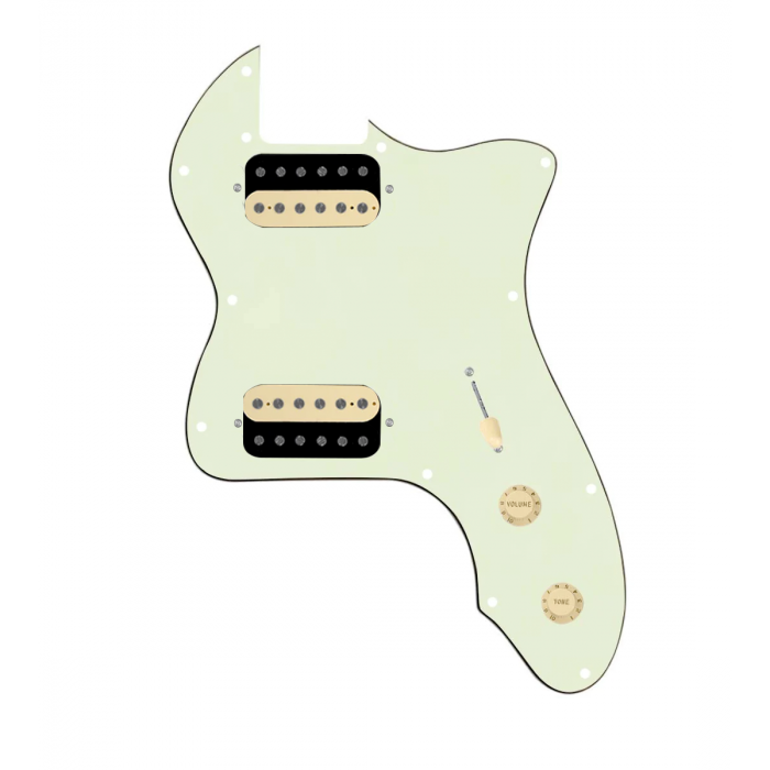 920D Custom 72 Thinline Tele Loaded Pickguard With Uncovered Roughneck Humbuckers, Aged White Knobs, and Mint Green Pickguard