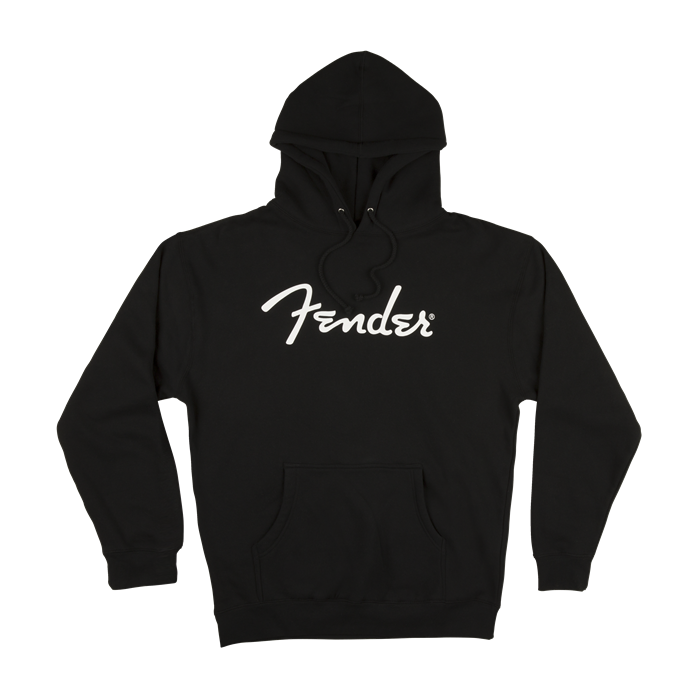 Genuine Fender Guitars Logo Hoodie/Sweatshirt, Black, XXL (2XL)