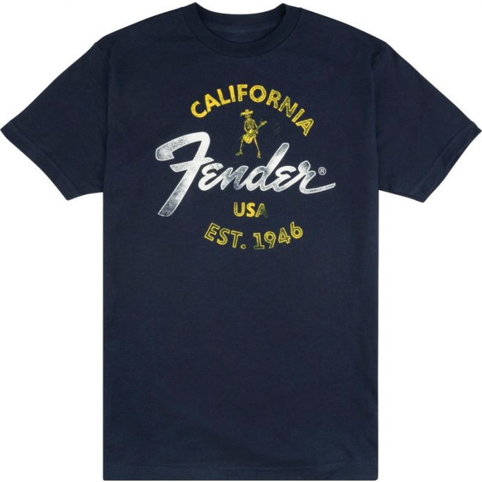 Fender Guitars Baja Blue T-Shirt, Blue, M (MEDIUM) 919-0117-406