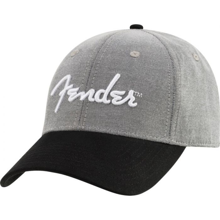 Genuine Fender Hipster Dad Hat, Gray/Black One Size Fits Most 919-0121-000