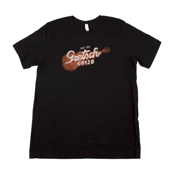 Gretsch Guitars G6120 Men's T-Shirt, Black, SMALL (S)