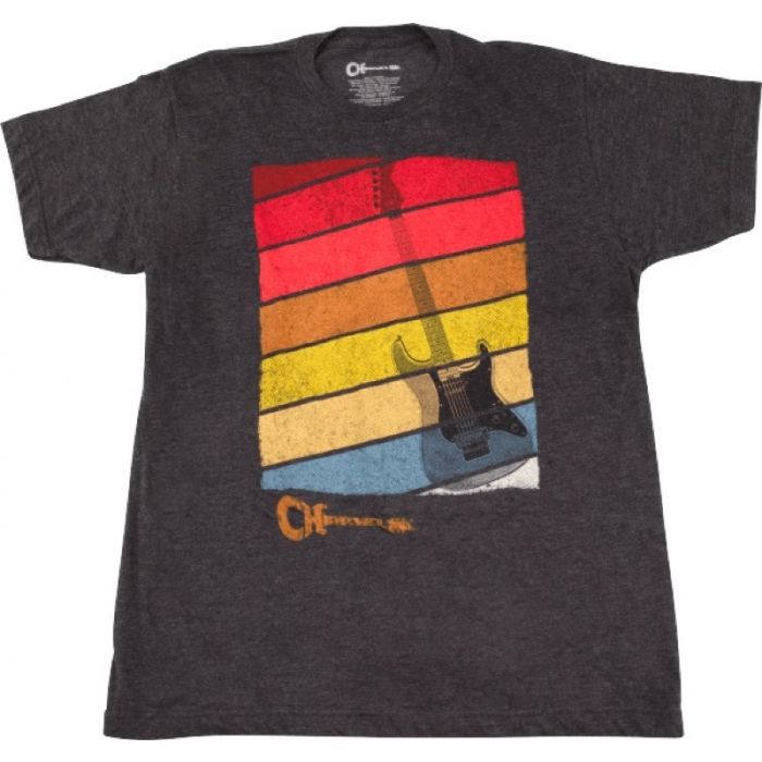Charvel Guitars Sunset Men's T-Shirt, Charcoal, LARGE (L)