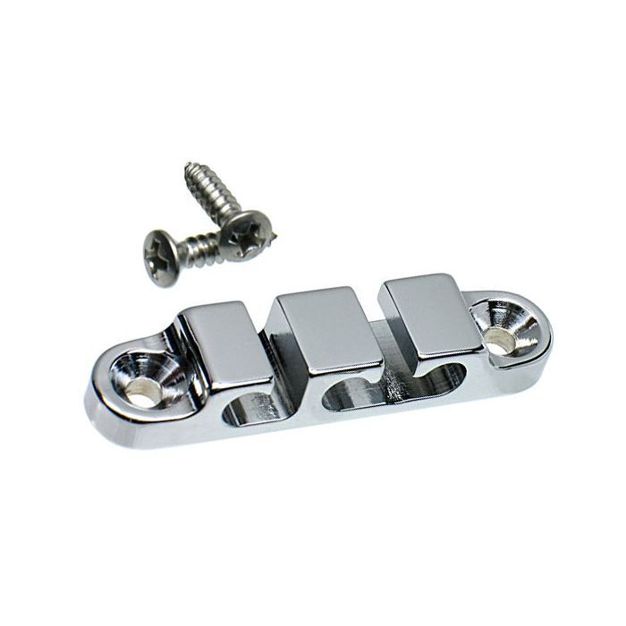 Hipshot 2SR-03C 3-String Retainer/String Guide for Bass - CHROME with Screws