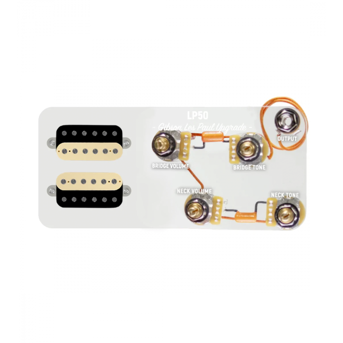 920D Custom Combo Kit for Les Paul With Uncovered Roughneck Humbuckers and LP-JP Wiring Harness