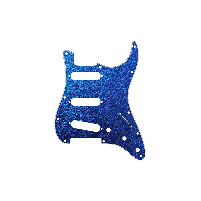 D'Andrea Pro Stratocaster/Strat 11-Hole Pickguard- Blue Sparkle, DPP-ST-BLS