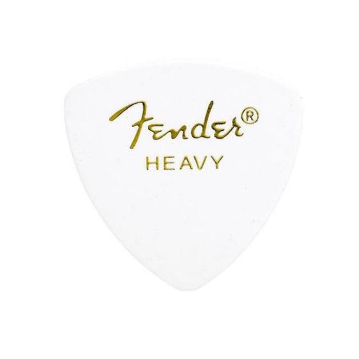 Fender 346 Classic Celluloid Guitar Picks - WHITE - HEAVY - 72-Pack (1/2 Gross)