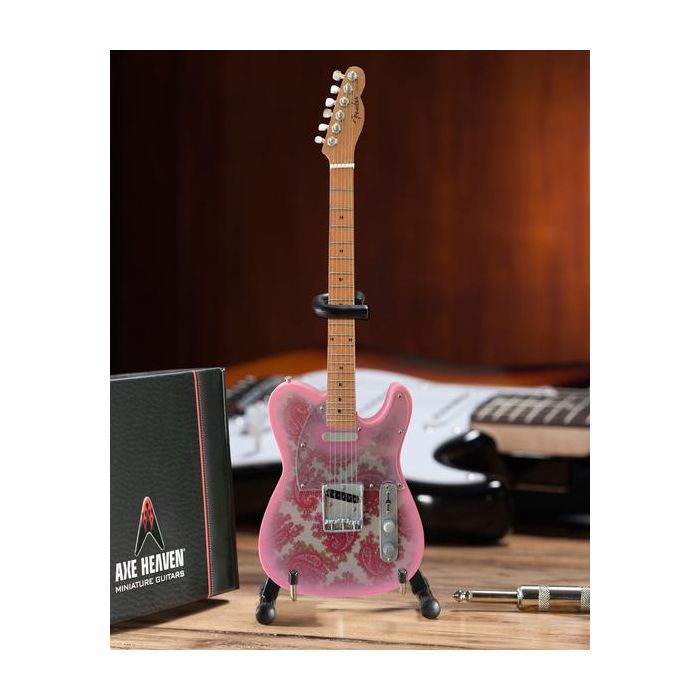 AXE HEAVEN Fender Pink Paisley Telecaster MINIATURE Guitar Display Gift, FT-005